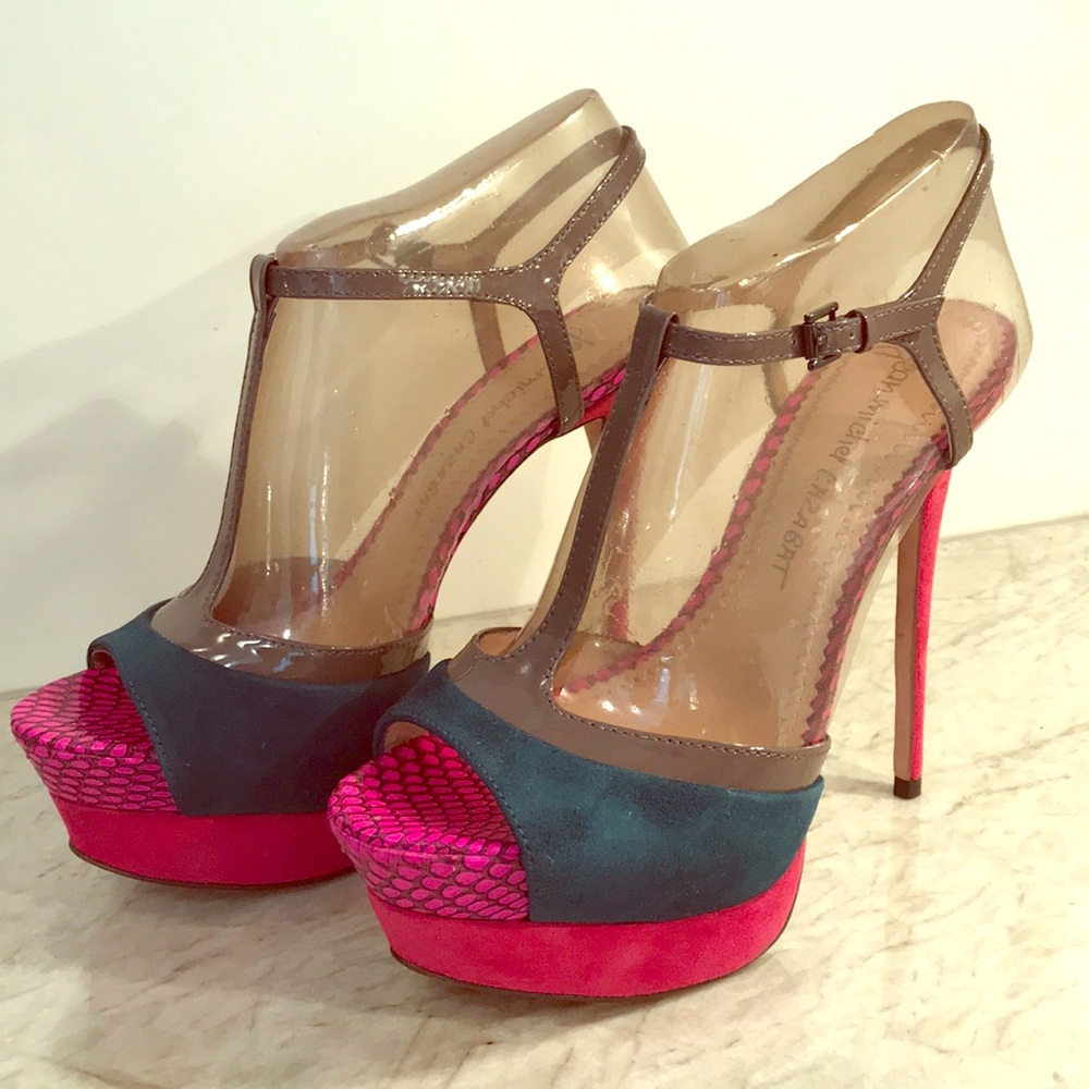 Jean-Michel Cazabat Strappy Platform Heels, New